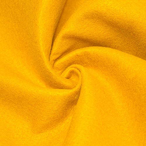 Barcelonetta | Felt Fabric | 72" Wide | 1.6mm Thick | Acrylic & Soft | Felt by the Yard | Felt for DIY Crafts, Projects, Sewing (Golden Yellow, 1 Yard) - color: Golden Yellow, size: 1 Yard