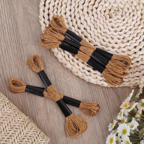 Gosknor 6 Skeins Embroidery Threads, Metallic Embroidery Floss - color: Bronze