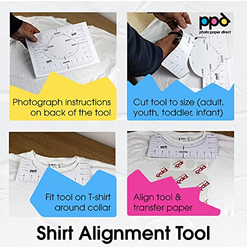 PPD 10 Sheets 8.5x11" Iron-on Heat Transfer Vinyl Paper Light Fabrics - size: 8.5 x 11, style: Light (10 Sheets)