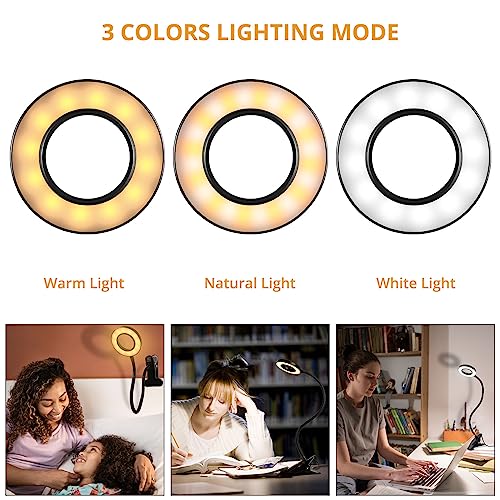 Woputne Desk Lamps Clip on Reading Light for Bed Home Office Craft (Black) - size: Black-1 Piece-Standard-With Adapter