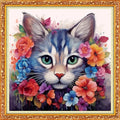 Funxvoot Stamped Cross Stitch Kits Beginners Full Range of Embroidery Kits for Adults 11CT Embroidery Patterns Needlepoint Kits Printed Cross Stitch Kits-Flower Cat 18x18 inch - color: Craftsstyle38