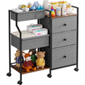 Modanais Baby Diaper Caddy Organizer Rolling Cart with Dividers and Drawers - color: Grey