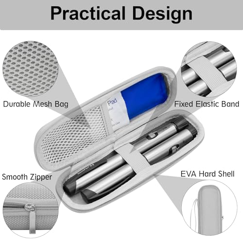 sijidou Insulin Cooler Travel Case, Portable Insulin Travel Case, Insulin Cooling Cases Insulated Organizer for Insulins Pens (Grey) - color: Grey