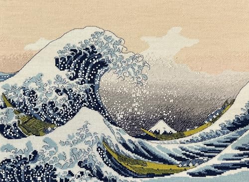 RIOLIS 2186 Great Wave Off Kanagawa After K. Hokusai Cross Stitch Kit - style: The Great Wave Off Kanagawa After K. Hokusai 2186