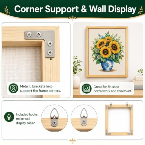 Needlepoint Stretcher Bars Kit, 12 Pcs Frame Set, 8/10/12 Inch - size: 8/10/12