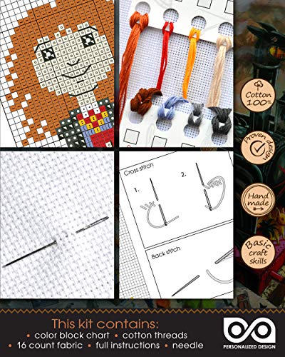 Personalized.Design Cross Stitch Kit of Bookmark - Hermione Quote 'Honestly Don't You Two Read?' - color: Hermione