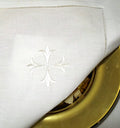 Integrity Designs White Linen Altar Cloth Cross Embroidery
