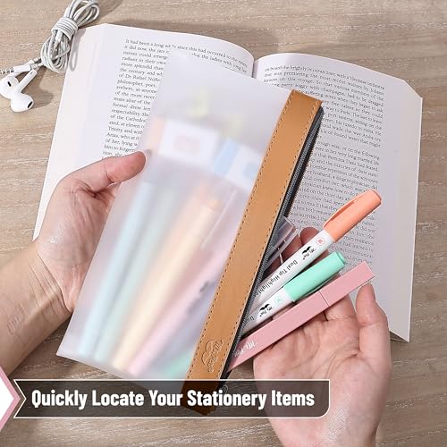 Mr. Pen - 3 Pack Clear Kids Pouch - Multi-Use Pencil & Make Up Case - color: Autumn, size: 3 Pack, Medium
