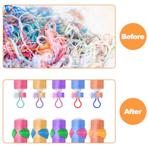Acshio 200 Pieces Bobbin Thread Organizing Clips, Sewing Accessory