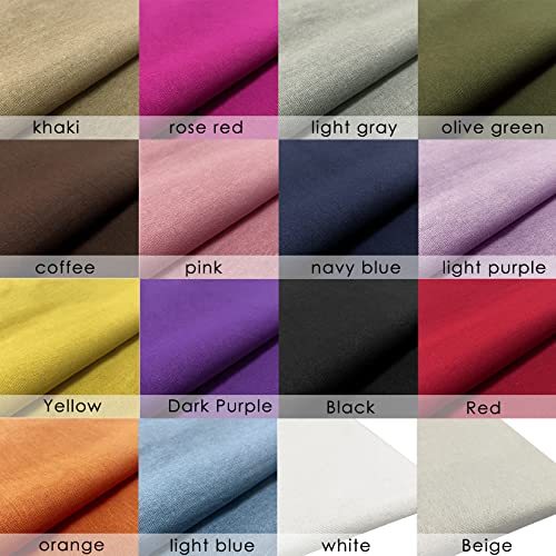 16 Pcs/Set Embroidery Linen Fabric Squares 19 x 19 Inch - color: 16 Pcs Colored