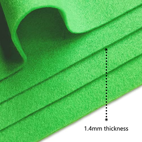 Jtnohx Soft Light Green Felt Sheets Flexible Felt Fabric for Crafts 12" - color: Light Green