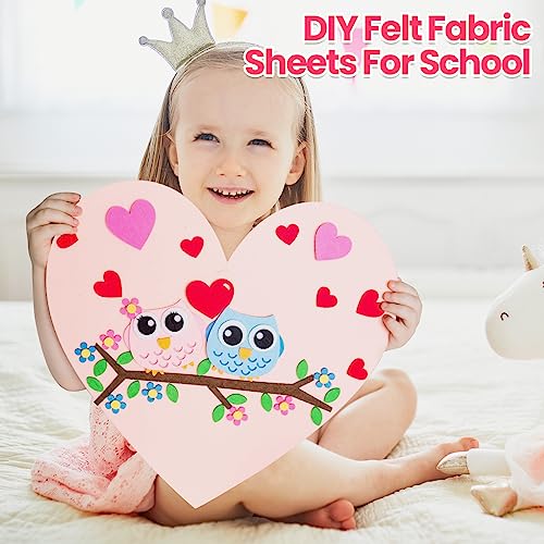 Moukeren 460 Pcs 12 x 8 Inch Felt Sheets for Craft, Rainbow - color: Rainbow, size: 12 x 8 Inch