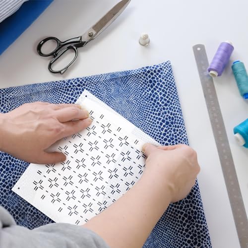Yousoontic 8 Pcs Plastic Sashiko Stencil Sashiko Template, Traditional - style: Traditional Style