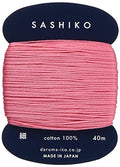 Yokota Daruma Sashiko Thread Single and Variegated Color (Japanese Apricot Rose Pink, Thin 40M Card) - color: Japanese apricot Rose Pink