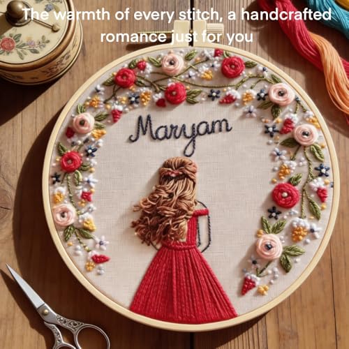 Wedding Photos Embroidery Starter Kit, Valentine's Day Gifts，DIY Needle Punch Kit, Punch Needle Kits for Beginners,Include Pre-Printed Fabric,Tools,Embroidery Hoop,Threads. (Wedding Photo No. 2) - color: Wedding Photo No. 2