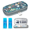 YOUSHARES Insulin Cooler Travel Case - Portable Refrigerated Medicine Case for Insulin Pen, Medication and Diabetic Supplies with 2 TSA Approved Ice Pack - color: Camellia Grey