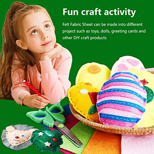 Jtnohx Color Felt Fabric Soft Felt Sheets for Crafts Green 20Pcs 8"x12" - color: Green