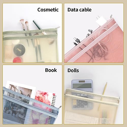 10 Pack Mesh Zipper Pouch Bags，A4 Toy Storage & Organization Bag - size: 2L-10A4
