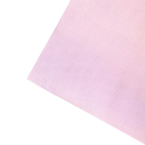 2 Sheets of Pink 11 Count Aida Cloth – 18 x 18 Inch Pre-Cut Fabric Squares – Cross Stitch Fabric – 100% Cotton – Ideal for Needlework & Embroidery – The Knotty Unicorn - color: Pink