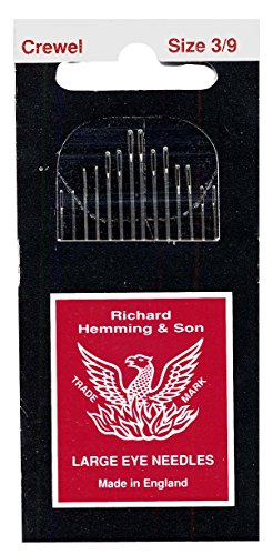 Colonial Needle HW235-3-9 Richard Hemming Embroidery/Crewel Needle, Size 3-9