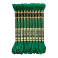 8 Meters 12 Strands Metallic Embroidery Floss Cross Stitch Needlework Thread, Metallic Green, 10 Skeins - color: Metallic Green