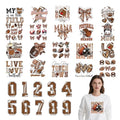 Dtf Transfers Ready to Press - 30Pcs Football Mom Iron on Transfer for Tshirts, Rugby Sports Lovers Iron on Decals Patches, Football Number Heat Sublimation Stickers for DIY Clothes Bags - color: Football Mom591