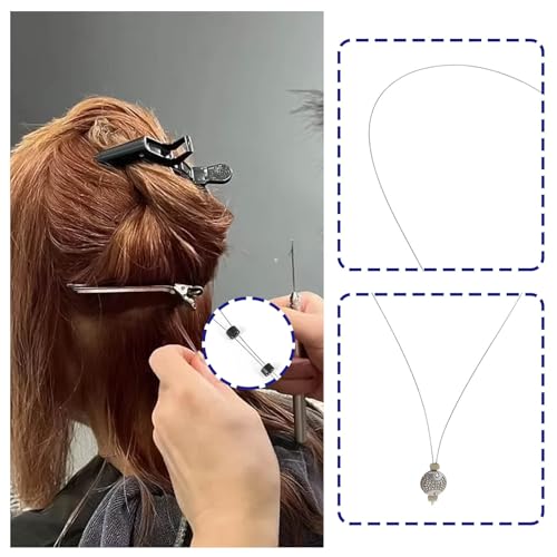 10pcs Rings Loop Threader Hair Extensions Pulling Tool Hair Extension Loop Needle Pulling Hook Tool 21cm Round Shape for Hair and Feather Extensions, Silver - size: Round Shape