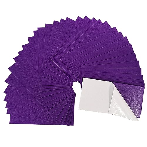 Jtnohx Self Adhesive Felt Sheets Adhesive Backed Felt Fabric Purple 33Pcs - color: Purple