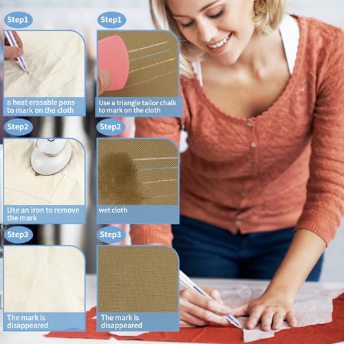Tailors Chalk Kit with Fabric Markers, Erasable Pens and Fabric Pencils