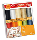 Gütermann creativ Sewing Thread Set with 10 spools Natural Cotton 100 m in