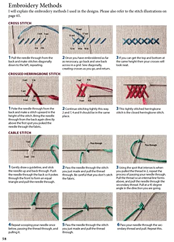 Modern Japanese Embroidery Stitches: Bold & Exotic Plants, Sea Life, Charms, Letters and More! (over 100 designs)