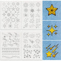 78Pcs Shooting Stars Water Soluble Hand Sewing Stabilizers