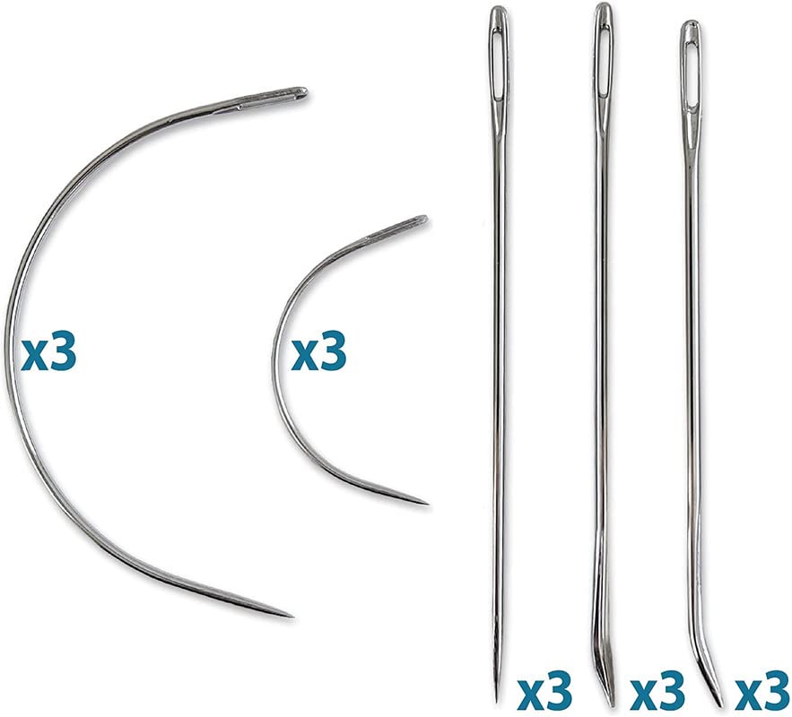 ZP Crafts 15 Professional Leather Needles Kit for Hand Sewing with Different Types for Your Projects - size: 15 Needles