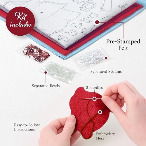 Bucilla Felt Applique 18" Stocking Making Kit, Jolly Gingerbread Snowman, Perfect for DIY Arts and Crafts Projects - style: Stocking