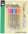 Dritz 812 Needle Storage Tubes (3-Count),Clear - style: Needle Storage Tubes