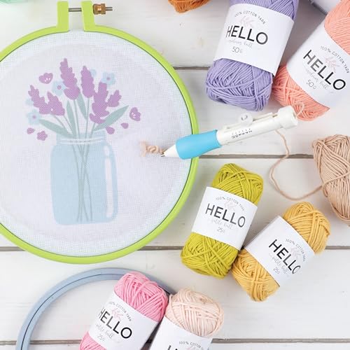 Maker Susan Plastic Embroidery Hoop, Hello Series Cross Stitch Hoops for Beginners, Punch Needle Hoop, Embroidery Frames for Sewing, Needlework, Embroidery Projects (Red, 2 Pcs Set) - style: Red
