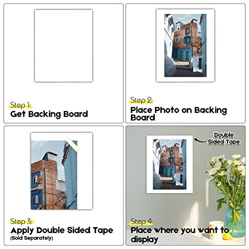 Golden State Art 11x14 White Backing Board, 10 Pack Backer Board for Print - size: 11x14