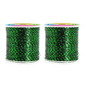 Mandala Crafts Metallic Green Embroidery Floss for Sewing, 218 Yard Spool - color: Green, size: 200M 218 Yards