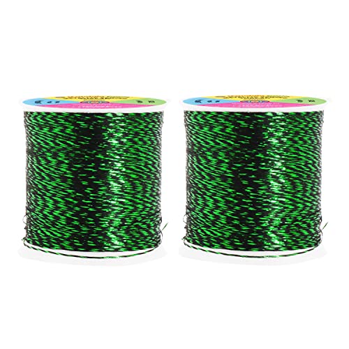 Mandala Crafts Metallic Green Embroidery Floss for Sewing, 218 Yard Spool - color: Green, size: 200M 218 Yards