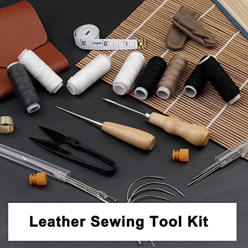 Sewing Kit for Adults, 38 Pcs Heavy Duty Sewing Kit with Upholstery Needles