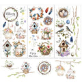 OLYCRAFT 6x12 Inch Spring Rub on Transfers for Furniture and Crafts - style: Spring Bird