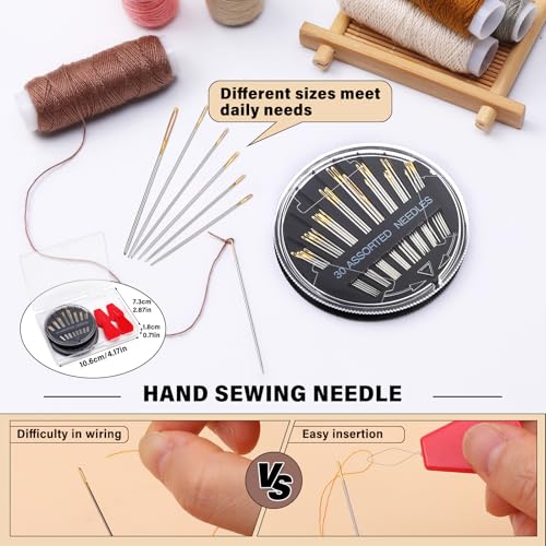 Ftyiwu 60 Pack Sewing Needles for Hand Sewing 6 Sizes Embroidery Needles - size: 60pcs needles