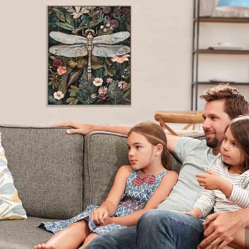 Tiwabb Dragonfly Stamped Cross Stitch Kits for Adults Beginners - color: Cross Stitch 0630-04