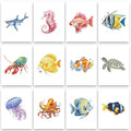 PeakLuv Small Diamond Art Kits Fishes Mini Diamond Painting Kits for Adults - color: Sea Animals