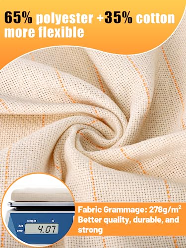 85×118in Durable Yet Forgiving Overlocking Tufting Cloth with Marked Line - size: 118 × 85 inch