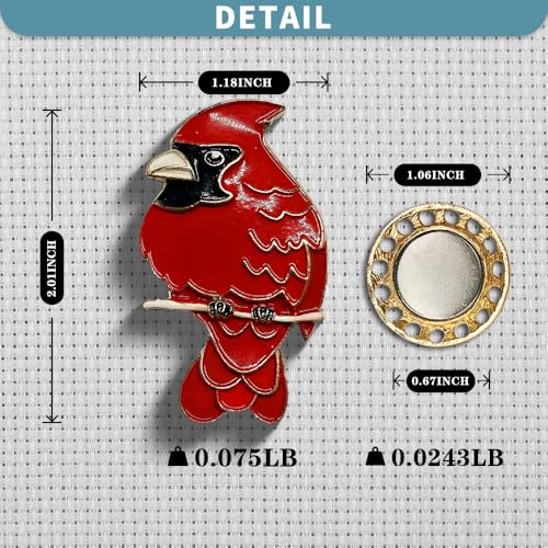 Magnetic Needle Minder Magnet Embroidery Accessories and Supplies Embroidery Needle Holder Cross Stitch Holder Needlework Supplies (Cardinal) (Brid) - size: brid