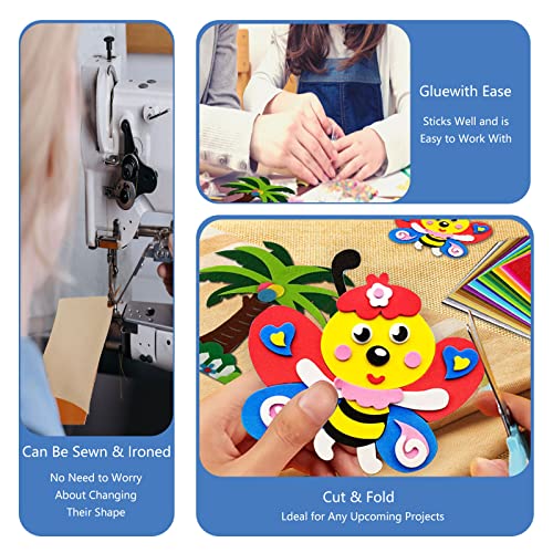 Jtnohx Soft Felt Sheets Felt Fabric for Crafts 4 Colors 40Pcs Yellow Series - color: Yellow Series