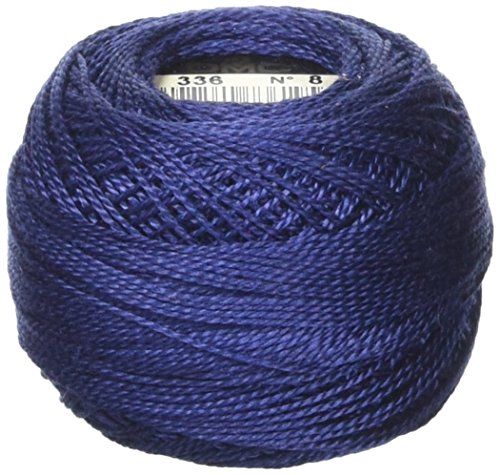 DMC Pearl Cotton Ball Size 8 87yd, Navy Blue