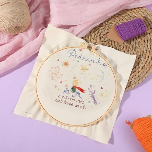 16Pcs Beige Embroidery Fabric, Pre-Cut Linen Needlework Embroidery Cloth - color: Beige