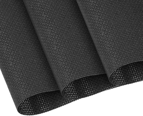 Cross Stitch Fabric 11 Count Aida Cloth 59 x 39 Inch Large Size Classic Reserve Cross Stitch Supplies Embroidery Fabric Cloth Cross Stitching for Home DIY Craft Embroidery Decoration Handmade, Black - color: Black, size: 11 CT 59 x 39In
